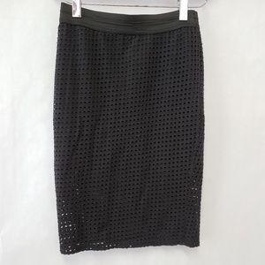 Zara Trafaluc Straight Pencil Skirt  stretch perfo